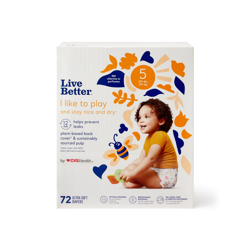 Live Better by CVS Health 尿布，5 號，72 片