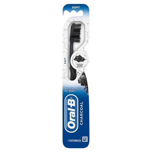 Oral-B Charcoal Whitening Toothbrush, Soft Bristle, Single Pack***