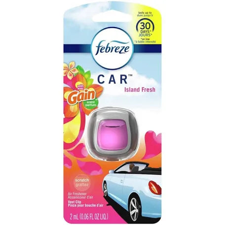 Febreze Car Air Freshener Vent Clip Gain Island Fresh 1.0ea