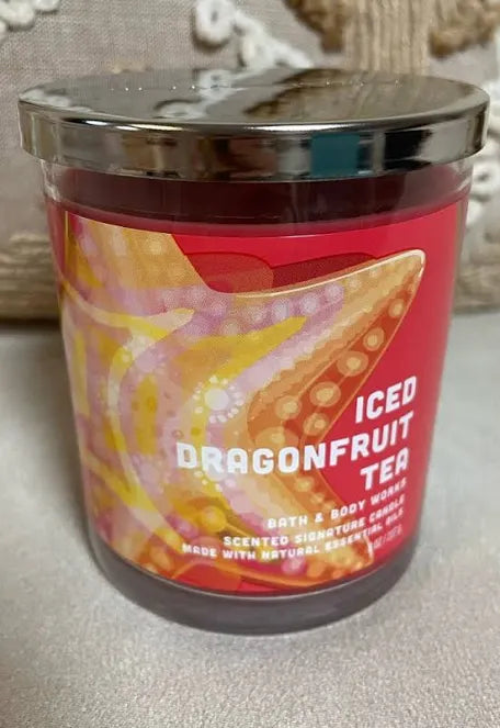 Bath & Body Works Iced Dragonfruit Tea Single Wick Candle