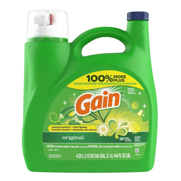 Gain + Aroma Boost Original Scent HE Compatible Liquid Laundry Detergent 144oz