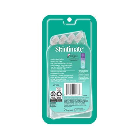 Maquinillas de afeitar desechables para mujeres con piel sensible Schick Skintimate (4 unidades)