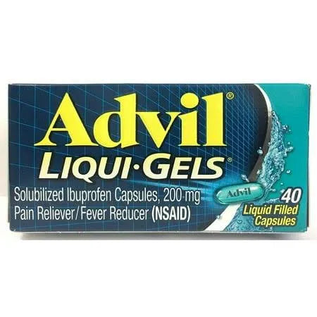 Advil Liqui-Gels Ibuprofen Pain Reliever (200mg) 40ct ***