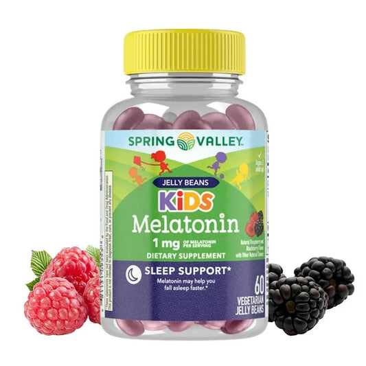 Gominolas vegetarianas con melatonina de Spring Valley Kids, 1 mg, 60 unidades