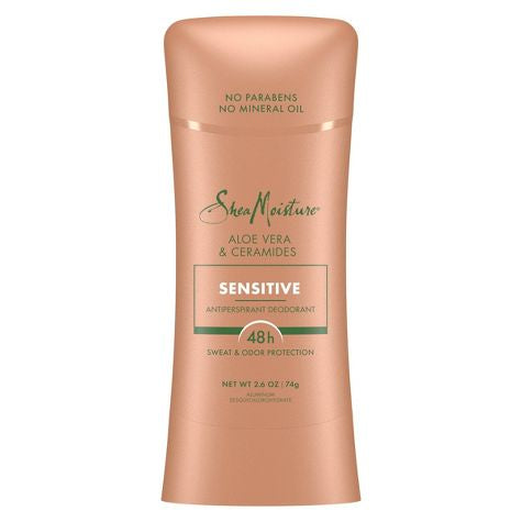 Desodorante antitranspirante en barra para pieles sensibles de SheaMoisture con aloe vera y ceramidas, 2,6 oz