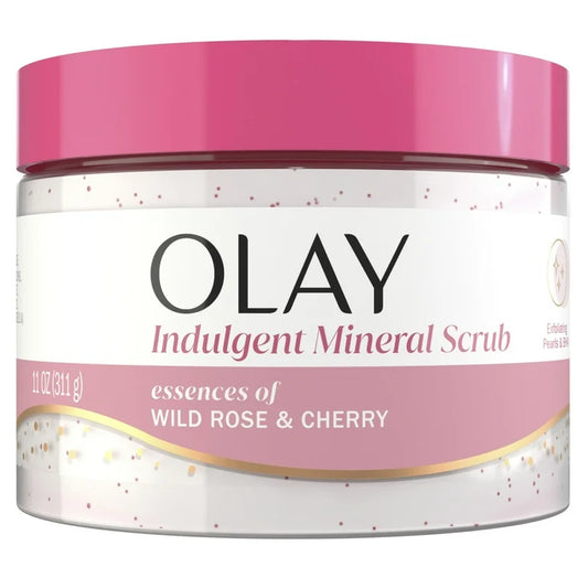 Olay Indulgent Mineral Scrub with Essences of Wild Rose & Cherry 11oz