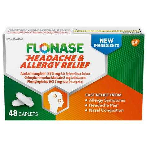 Flonase Acetaminophen Headache & Allergy Relief Caplets***