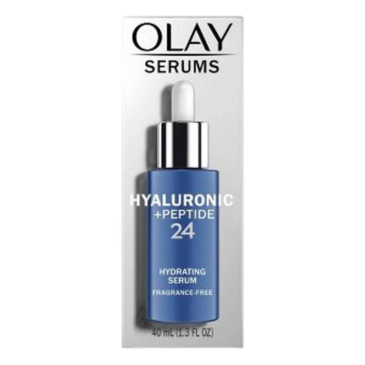 Olay Serums 透明質酸 + 勝肽 24 保濕精華液，無香料 1.3 盎司