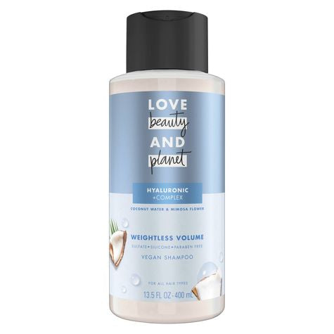 Champú sin sulfatos con agua de coco y flor de mimosa de Love Beauty and Planet, 13,5 oz