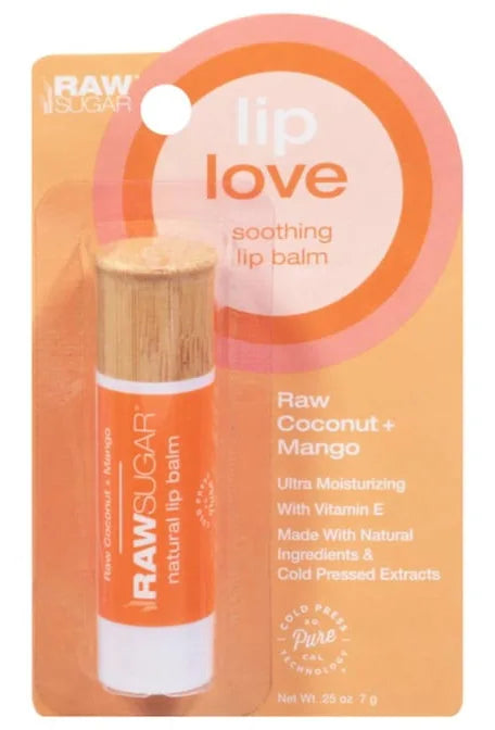 Bálsamo labial Raw Sugar Lip Love con coco y mango crudos