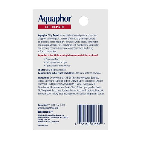 Bálsamo labial reparador de labios Aquaphor ***