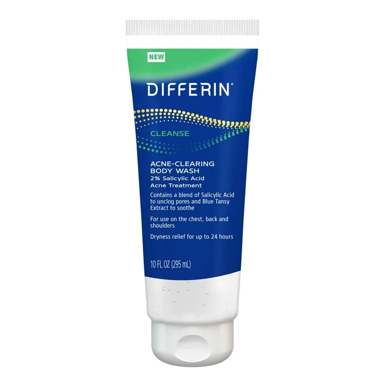 Gel de baño con ácido salicílico Differin Daily Use para eliminar el acné, refrescante, 10 fl oz***