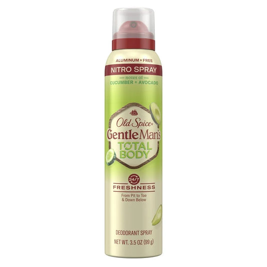 Old Spice Whole Body Deodorant for Men - Total Body Aluminum Free Spray - Cucumber & Avocado - 3.5oz***