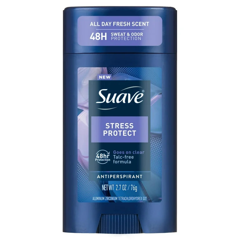 Suave Stress Protect Men’s Antiperspirant Deodorant, Lavender & Cedarwood Scent, 48-Hour Protection, 2.7 oz