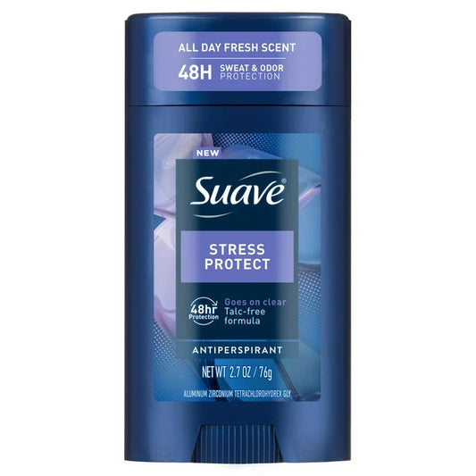 Suave Stress Protect Men’s Antiperspirant Deodorant, Lavender & Cedarwood Scent, 48-Hour Protection, 2.7 oz
