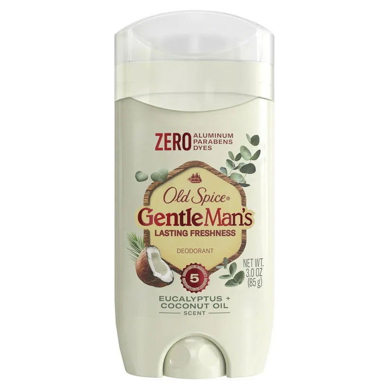 Old Spice GentleMan's Collection Deodorant Aluminum Free Eucalyptus with Coconut Oil, 3.0 oz***