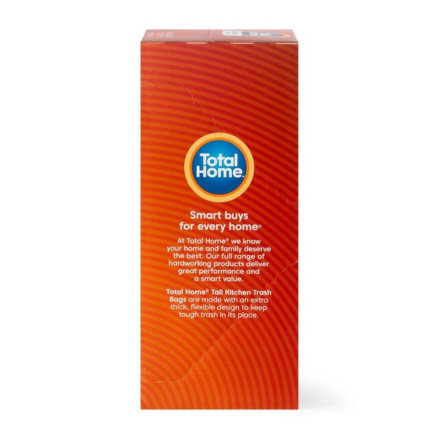 Total Home Tall Kitchen Trash Bags Flexible & Strong- 38ct 13 Gallon