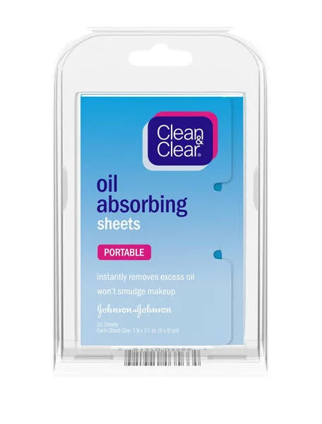 Clean & Clear Essentials Oil Absorbing Sheets for Oily Skin, 50 Ct ***