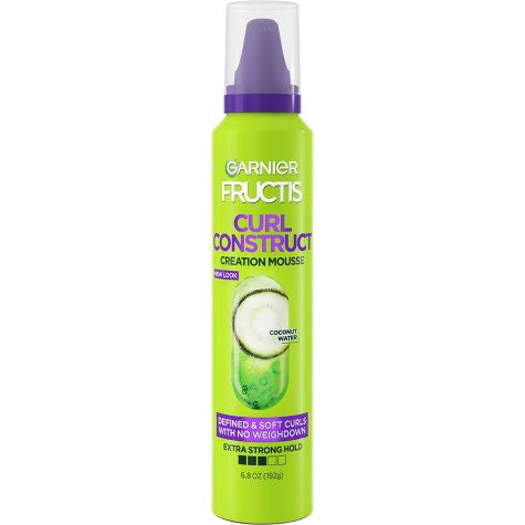 Mousse para el cabello Garnier Fructis Style Curl Construct Creation, 6,8 oz