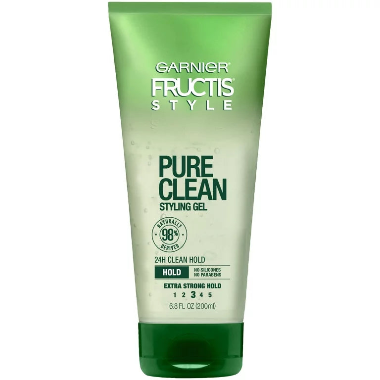 Gel para peinar el cabello alisador y suavizante Pure Clean de Garnier, 6,8 onzas líquidas