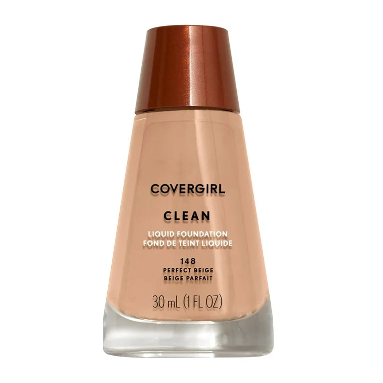 COVERGIRL Clean Liquid Foundation, 148 Perfect Beige, 1 fl oz