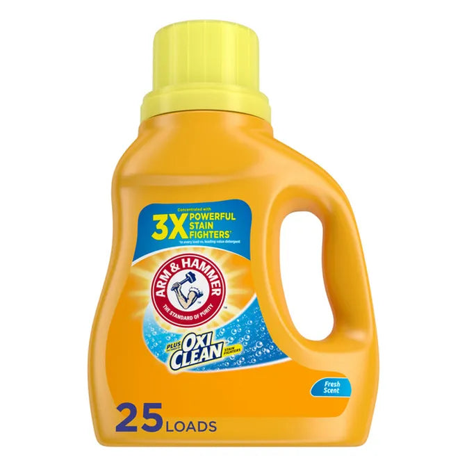 Detergente líquido para ropa Arm &amp; Hammer Plus Oxiclean Fresh Scent, 25 cargas