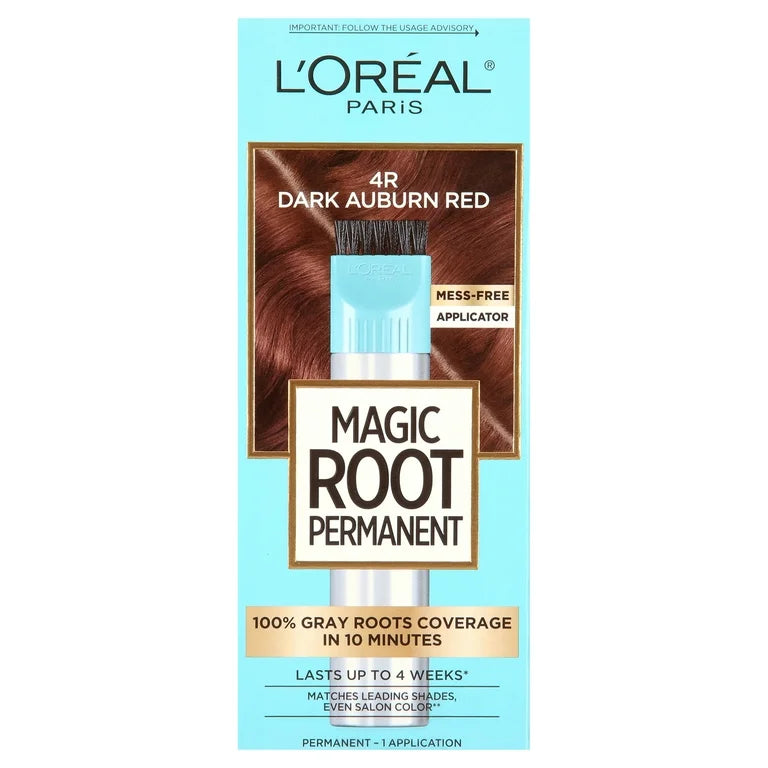 L'Oreal Paris Magic Root Rescue Permanent Hair Color, 4R Dark Auburn
