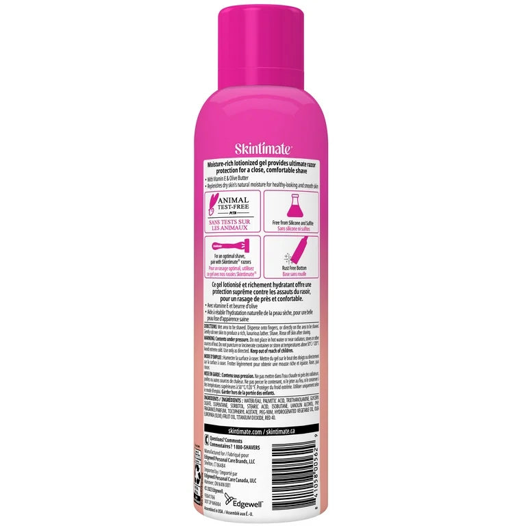 Gel de afeitado para piel seca Skintimate Skin Therapy para mujeres, 7 oz