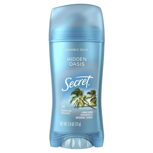 Secret Fresh Invisible Solid Antiperspirant & Deodorant for Women, Hidden Oasis, 2.6oz