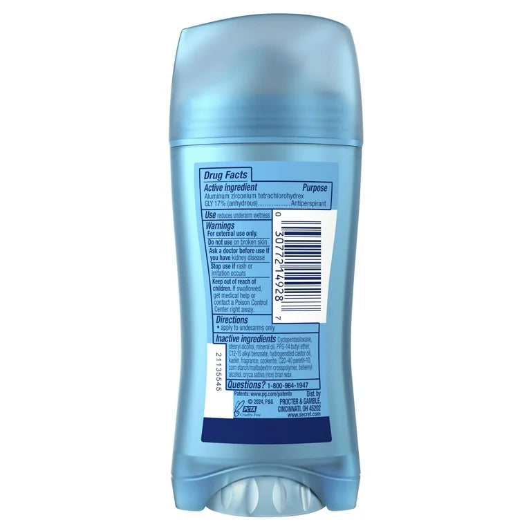 Secret Fresh Invisible Solid Antiperspirant & Deodorant for Women, Hidden Oasis, 2.6oz