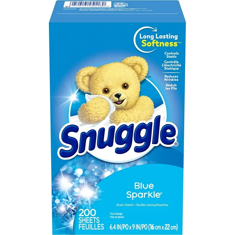 Snuggle Dryer Sheets, Blue Sparkle, 200 Count