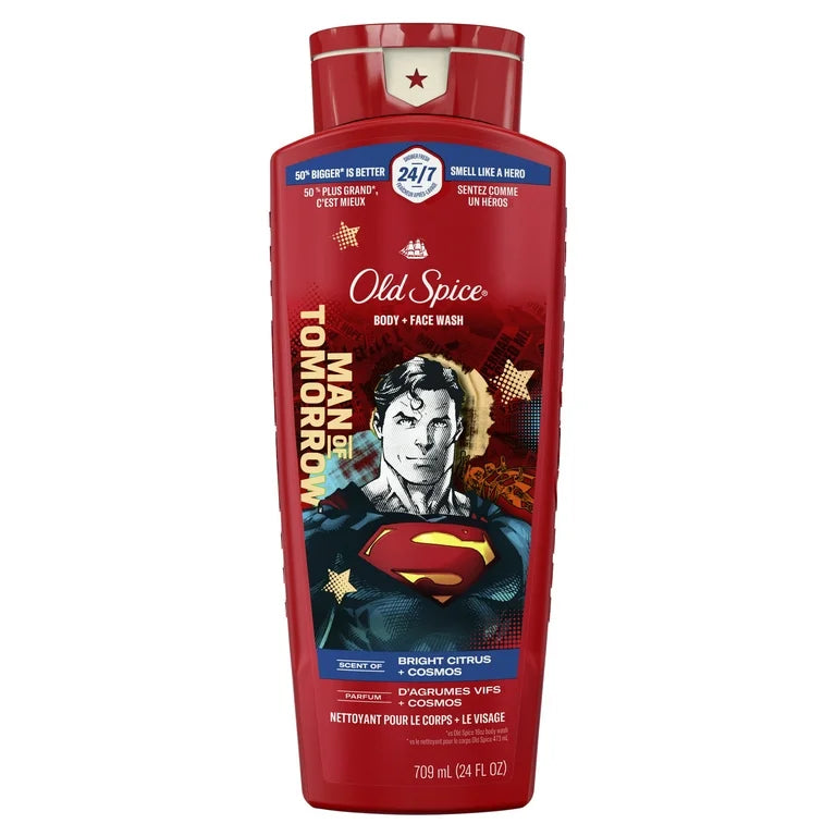 Old Spice Cleansing Body Wash for Men, Man of Tomorrow, Bright Citrus and Cosmos Scent, 24 oz