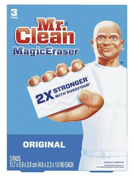 Mr. Clean Original Magic Eraser All-Purpose Foam Cleaning Pads with Durafoam, 3 Ct