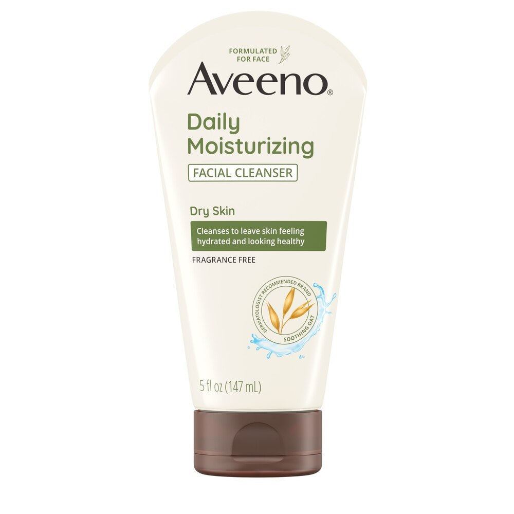 Limpiador facial hidratante diario Aveeno con avena calmante, 5 onzas