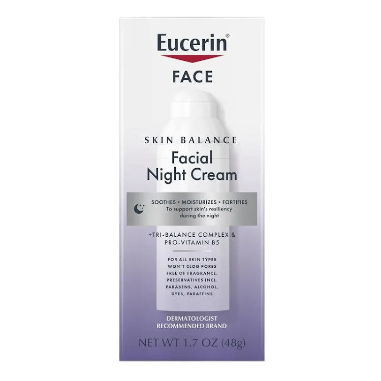 Crema facial de noche Eucerin Skin Balance, 1,7 oz