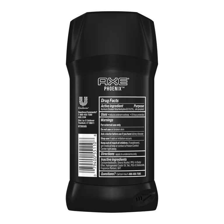 Antitranspirante para hombres AXE Phoenix 48H Anti Sweat con aroma de alta definición, 2,7 oz