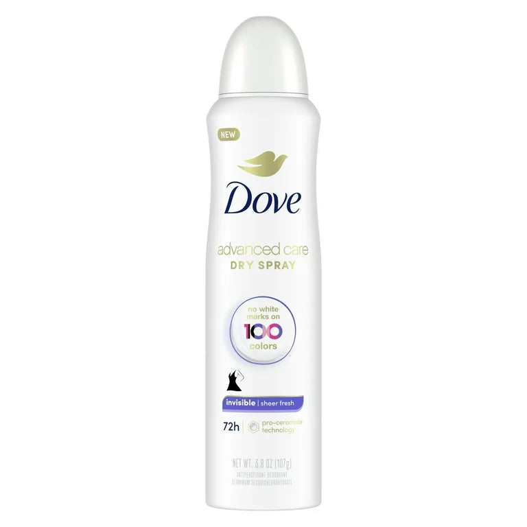 Antitranspirante en aerosol seco de larga duración Dove Advanced Care, Sheer Fresh, 3.8 oz