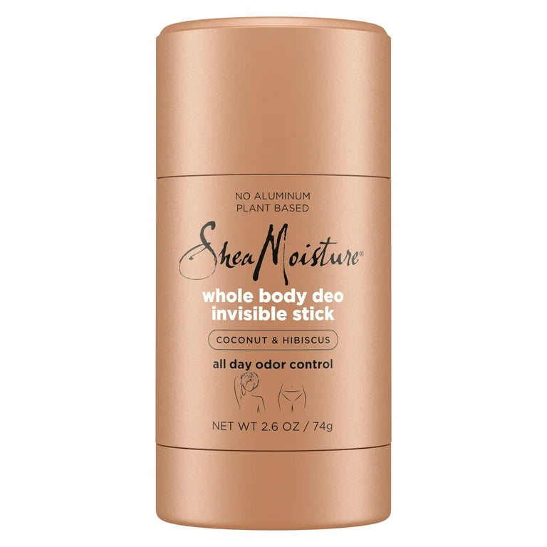 SheaMoisture Plant Based Women's Whole Body Invisible Deo Stick, Coconut & Hibiscus, 2.6 oz