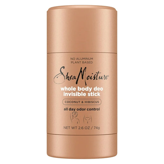 SheaMoisture Plant Based Women's Whole Body Invisible Deo Stick, Coconut & Hibiscus, 2.6 oz