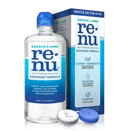 Renu Contact Lens Solution, From Bausch + Lomb –12 fl oz