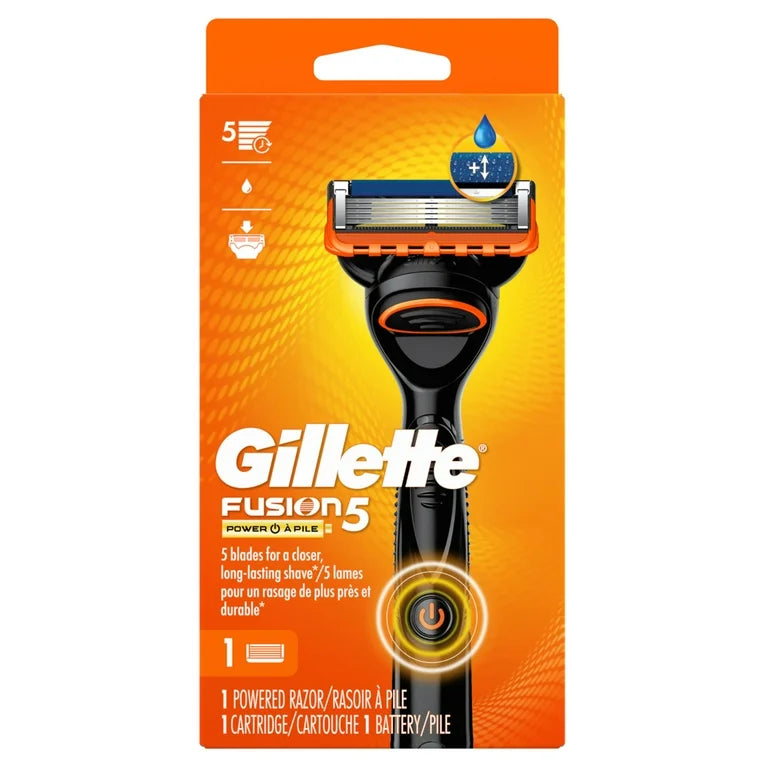 Gillette Fusion5 Power Shaving Razor for Men with Larger Lubrication Strip and Precision Trimmer, 1.0 set