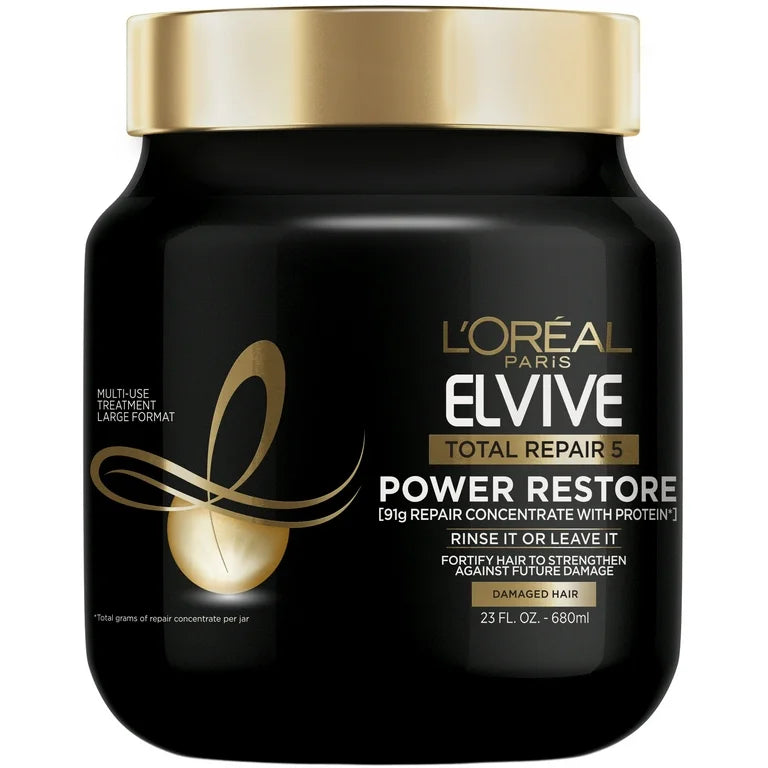 L'Oreal Paris Elvive Total Repair Multi-Use Treatment Scalp Care, for Damaged Hair, With Protein, 23 fl oz