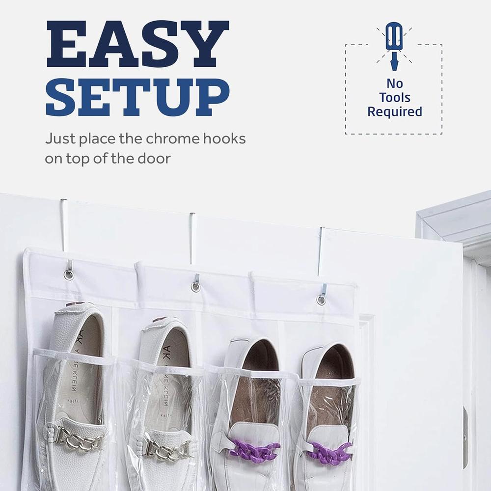 Over the Door 24 Pocket Shoe Organizer