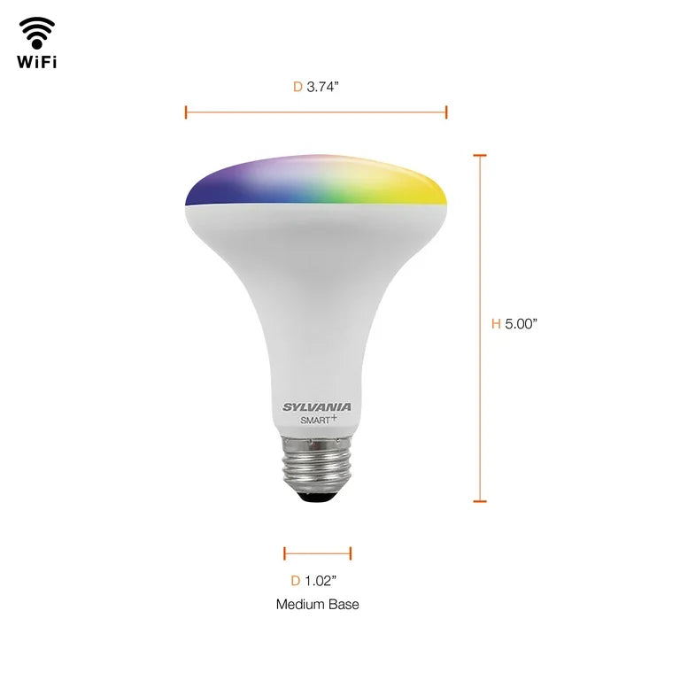 SYLVANIA Smart+ Full Color LED Light Bulbs 2 Pack BR30