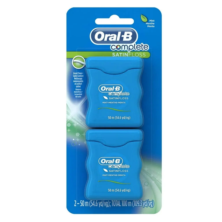 Oral-B Complete Satin Floss 2 Pack 100m