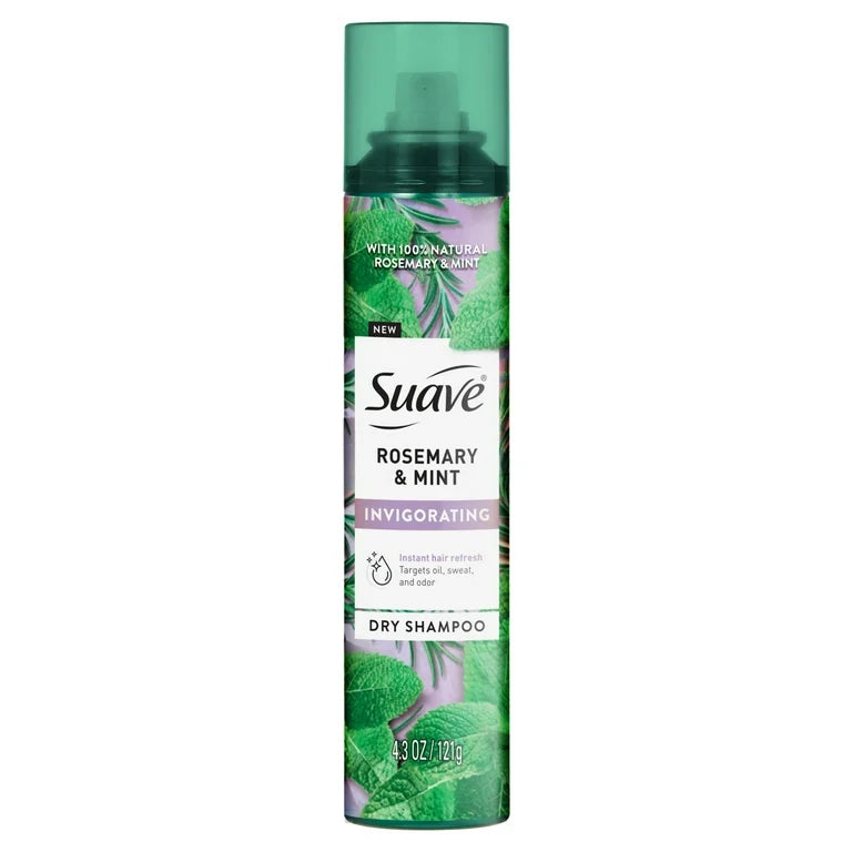 Suave Rosemary & Mint Invigorating Dry Shampoo, for Instantly Reviving Oily Hair, 4.3 oz