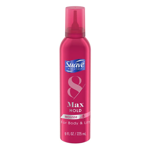 Suave Max Hold Volumizing Hair Mousse For Body & Volume, For All Hair Types, 9 OZ