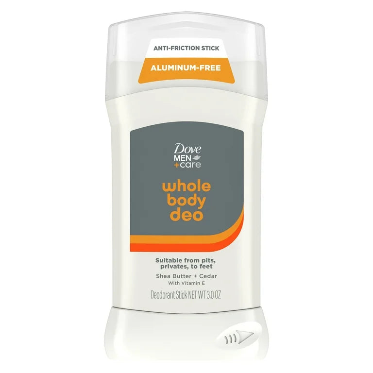 Dove Men+Care Whole Body Deodorant Stick for Men Shea Butter & Cedar, 3 oz