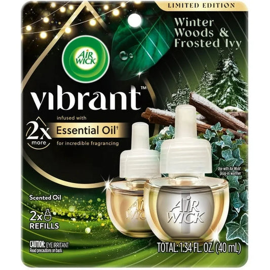 AIR WICK Vibrant Scented Oil- Winter Woods & Frosted Ivy 2 CT