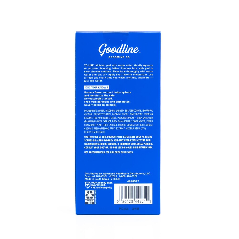 GOODLINE CLEANSER INFUSED FACIAL PADS 30ct